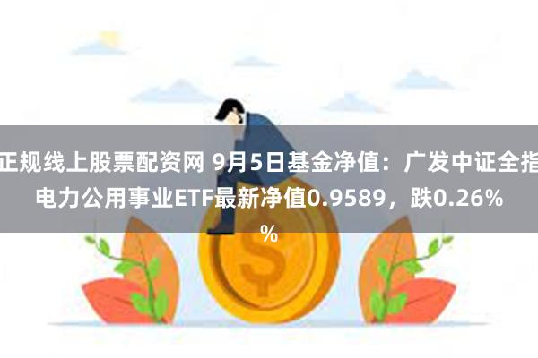 正规线上股票配资网 9月5日基金净值：广发中证全指电力公用事业ETF最新净值0.9589，跌0.26%